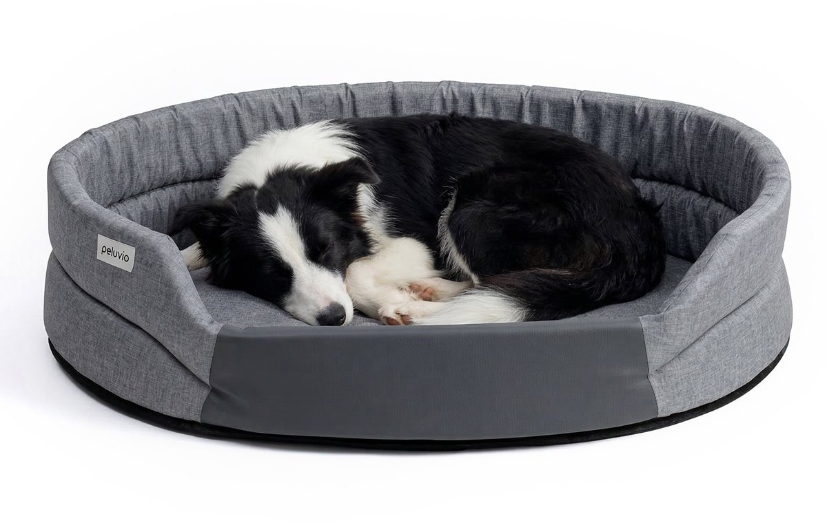 PELUVIO arita - hondenmand waterafstotend - hondenbed vlekbestendig - maat l - antislip onderkant - licht & reisvriendelijk - lage instap zonder randen - duurzaam schuim - geurarm & makkelijk schoon te maken - comfort voor elke hond