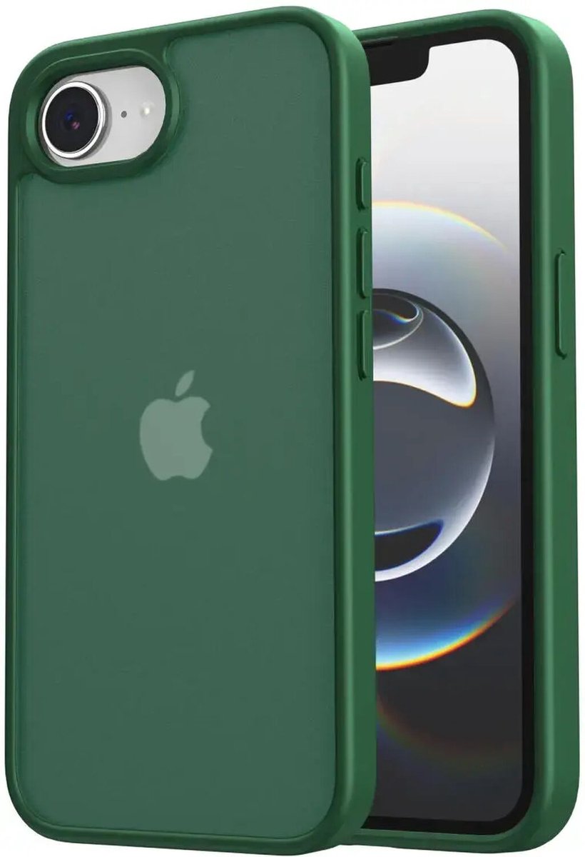 Hoesje Geschikt voor Apple iPhone 17e / 16e - Matte Back Cover - Groen