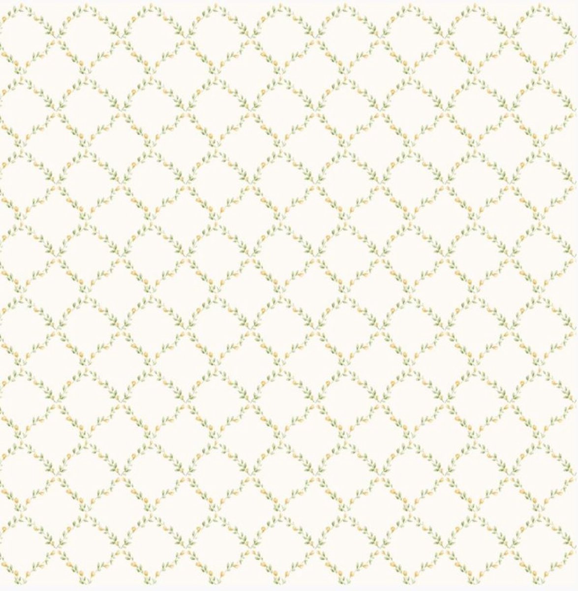 Ruitjes Behang Bloemen – Geel Pastel – Scandinavisch Behang – Genderneutrale Babykamer – Kinderkamer – Cottagecore – Woonkamer – 0,53 x 10,05 M – Miniatures 2