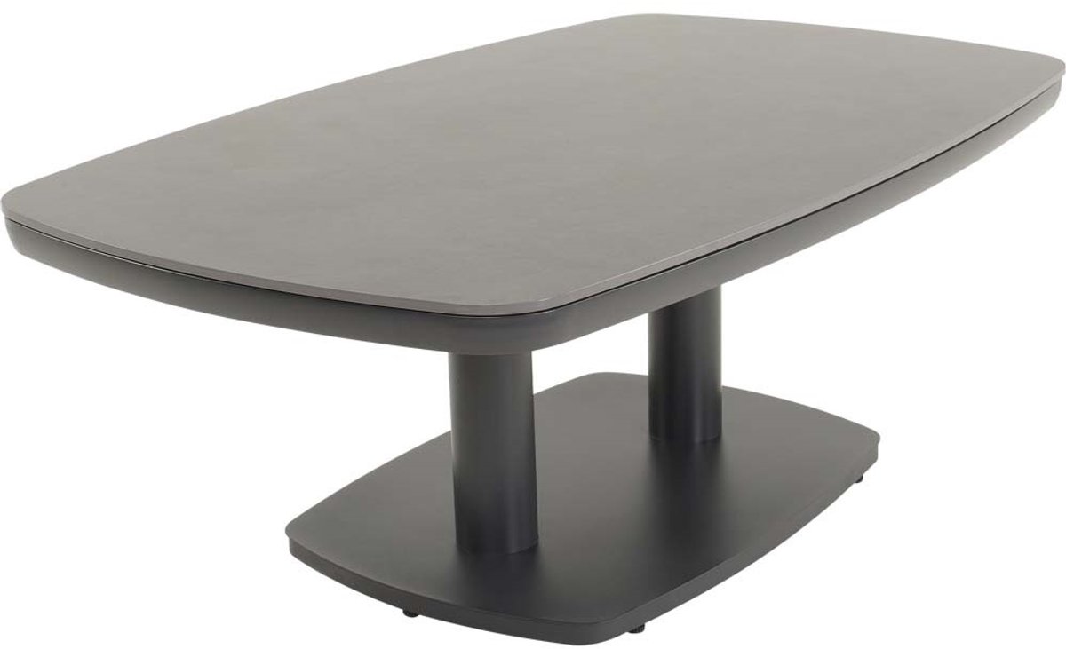Lesli Living - Tuintafel Geneva - Grijs - 135x83cm