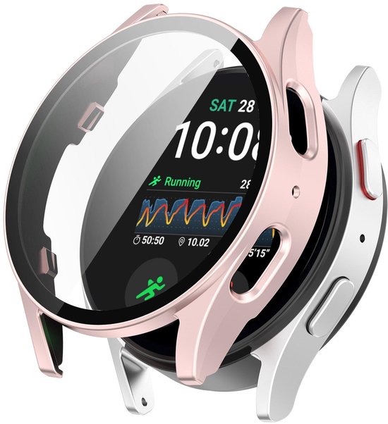By Qubix - Hard case waterdicht - Rosé goud - Geschikt voor Samsung Galaxy Watch 7 - 40mm