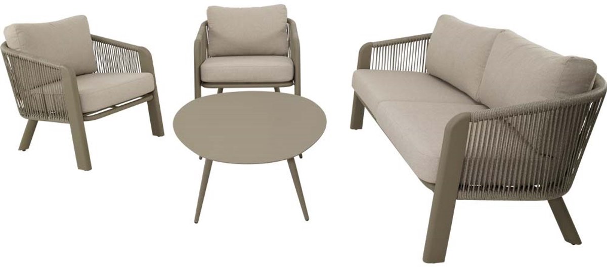Lesli Living Canapé lounge Tanoa - Taupe - 174x78x69cm