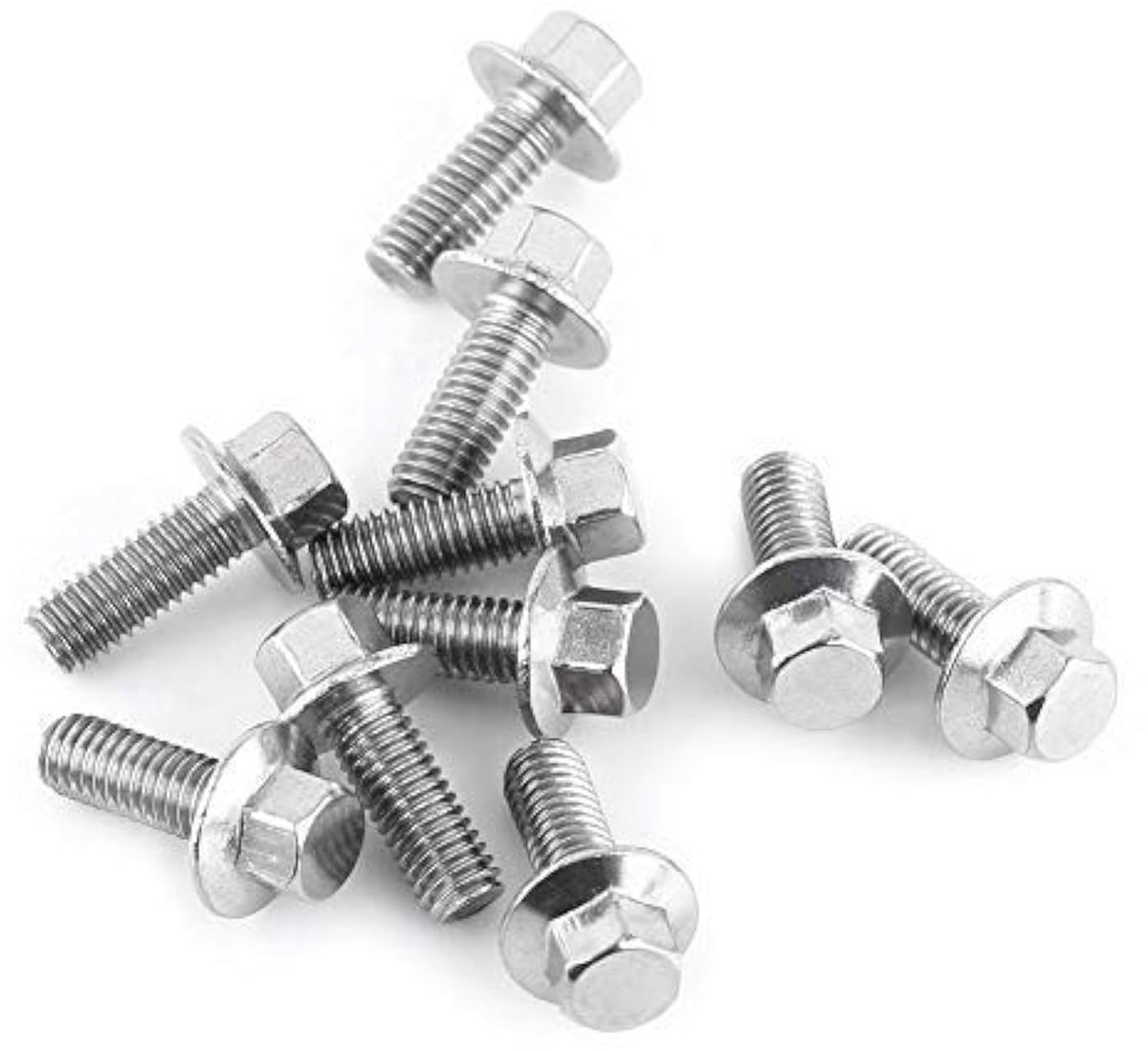 Allecto - Schroeven Set - RVS Flensmoeren - 10-delig - Diverse Toepassingen - Hoogwaardige Kwaliteit - M6 - Perfect voor Klussen - RVS Set