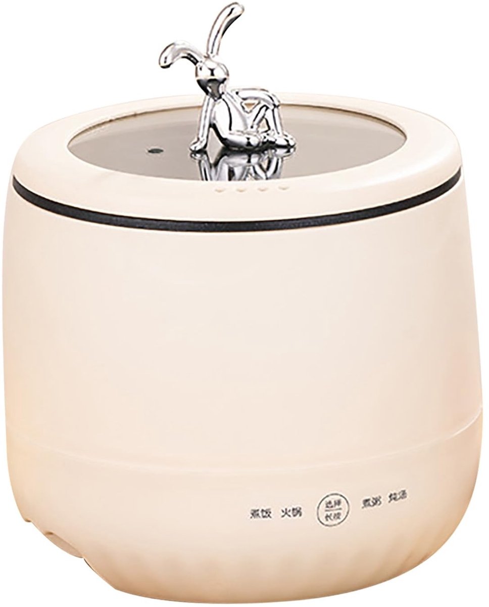 Allecto - Rijstkoker - Mini Rijstkoker 1.8L - Compact en Energiezuinig - Beige - Voor 2 Personen - Ideaal voor Koken en Stomen - Geschikt voor Thui...