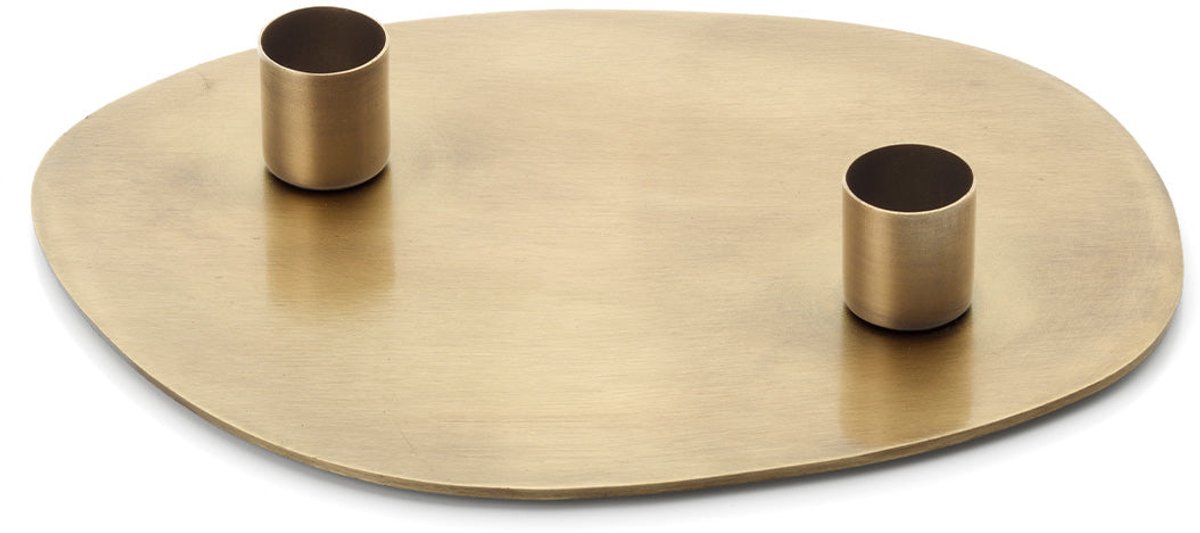 Gouden Kandelaar Aluminium Design - Plat