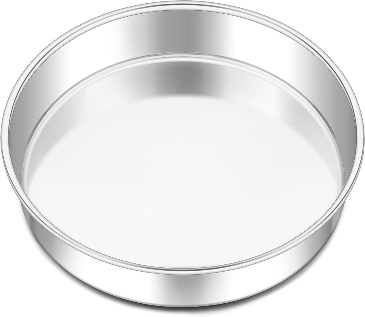 Stalen bakvorm voor taarten van 28 cm, 5,5 cm diep, roestvrij, hittebestendig en vaatwasserbestendig, ideaal voor bakken en desserts
