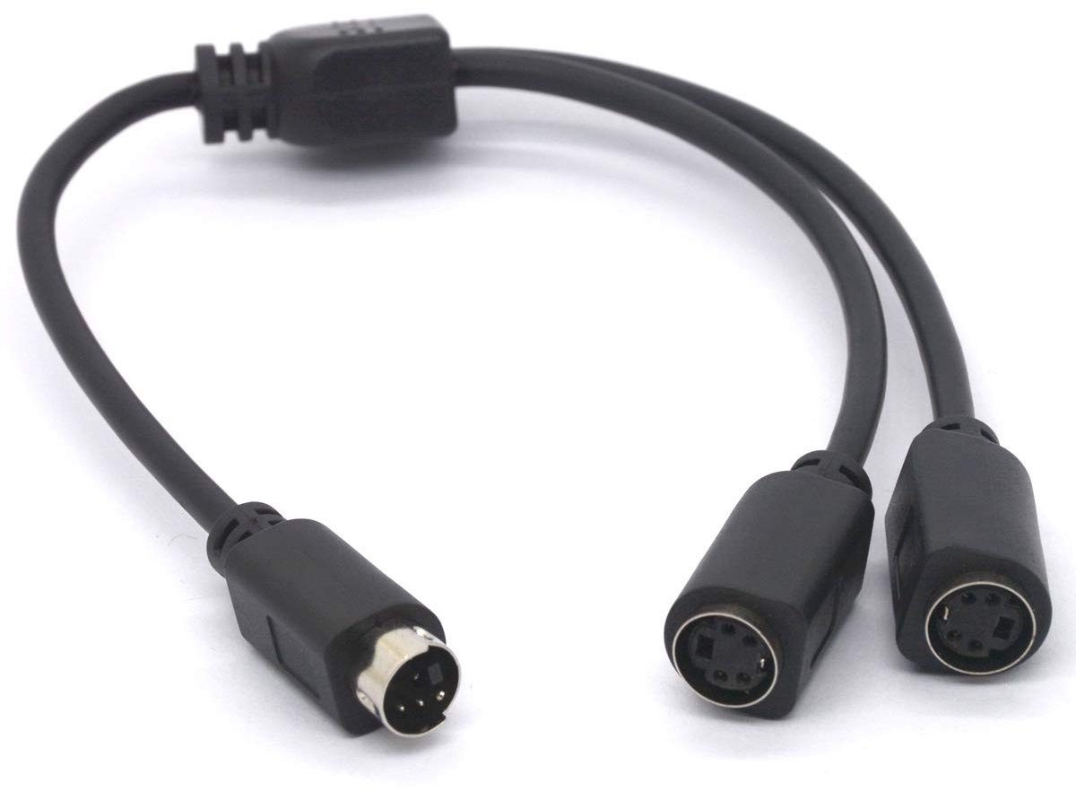 S-Video Kabel Splitter 4 Pin Mini DIN Adapter voor SVHS Video Signaal - Male naar 2 Female Y-Splitter voor TV's, VCR's en DVD-spelers