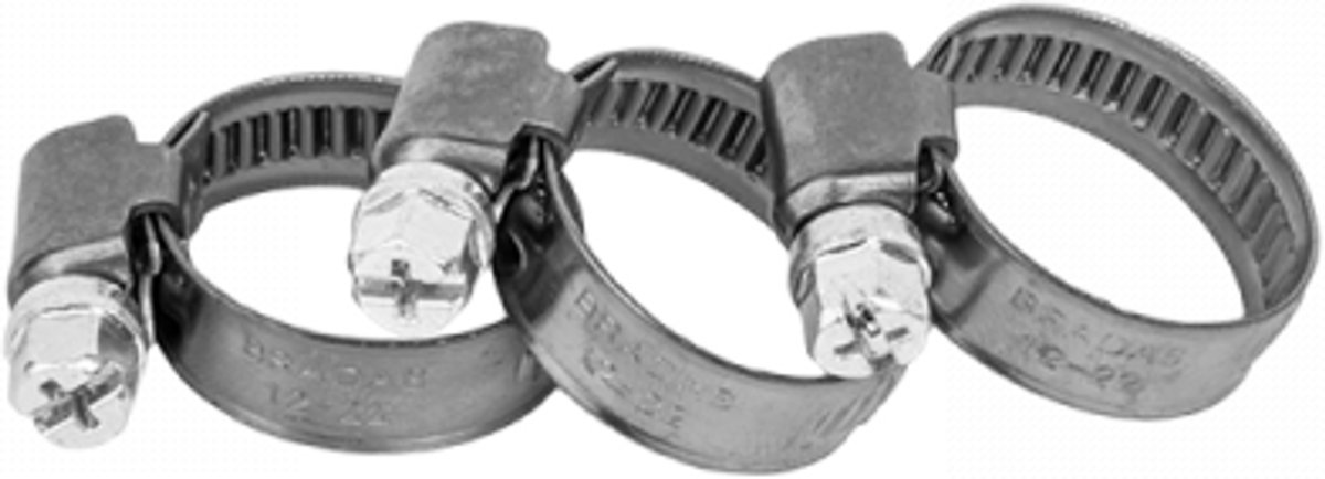 BRADAS RVS Slangklem – 100-120 mm – Breedte 9 mm – Wormwielklem BSW2 – Roestvrij Staal – Professionele Kwaliteit – ISO 9001