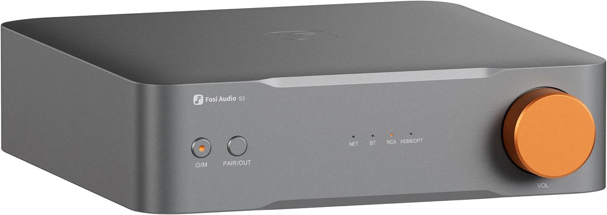 Fosi Audio S3 Streamer – Gebalanceerde HiFi Netwerkspeler met DAC & Preamp – WiFi 6, Bluetooth 5.3 en XLR-uitgang