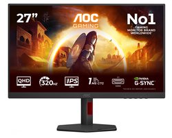AOC G4 Q27G4SRU - QHD Fast IPS Gaming Monitor - 320hz - 1ms GtG - E-sports Design - 27 inch