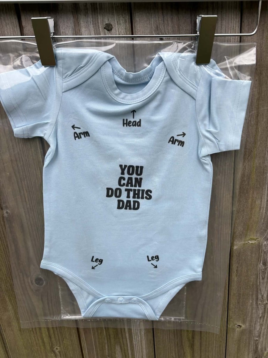 Baby romper Blauw met Tekst - Maat 6/9 maanden