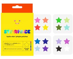 Starface Hydro-Star Play Pack Puistjespleisters - 32 stuks: Veganistisch, voor gebruik op het gezicht, geurloos