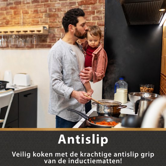 NAZROM® Inductie Beschermer – 7x Stijlvolle Set Panbeschermers Voor Kookplaat – Inductie Mat, Afdekplaat Voor Elk Formaat Inductie Kookplaat En Kookzone - Compatibel Met Elke Temperatuur - Geschikt voor Booster Functie - Verbeterde Versie - Marmer