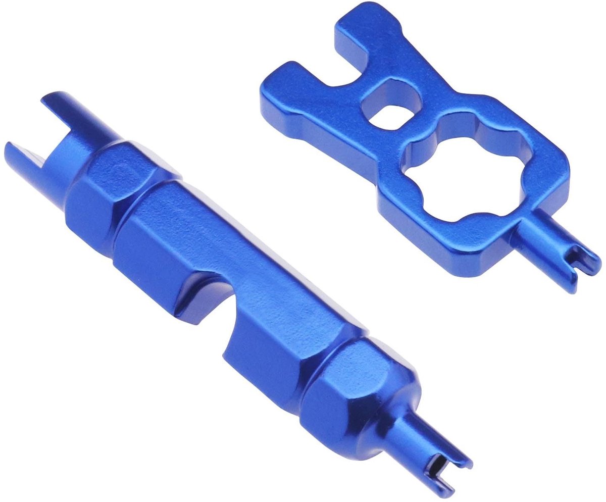 Allecto - Valve Core Remover Tool - Fietsband Reparatie - Aluminium - Ventiel Sleutel - Handig en Compact - Geschikt voor Fiets en Auto - Blauw
