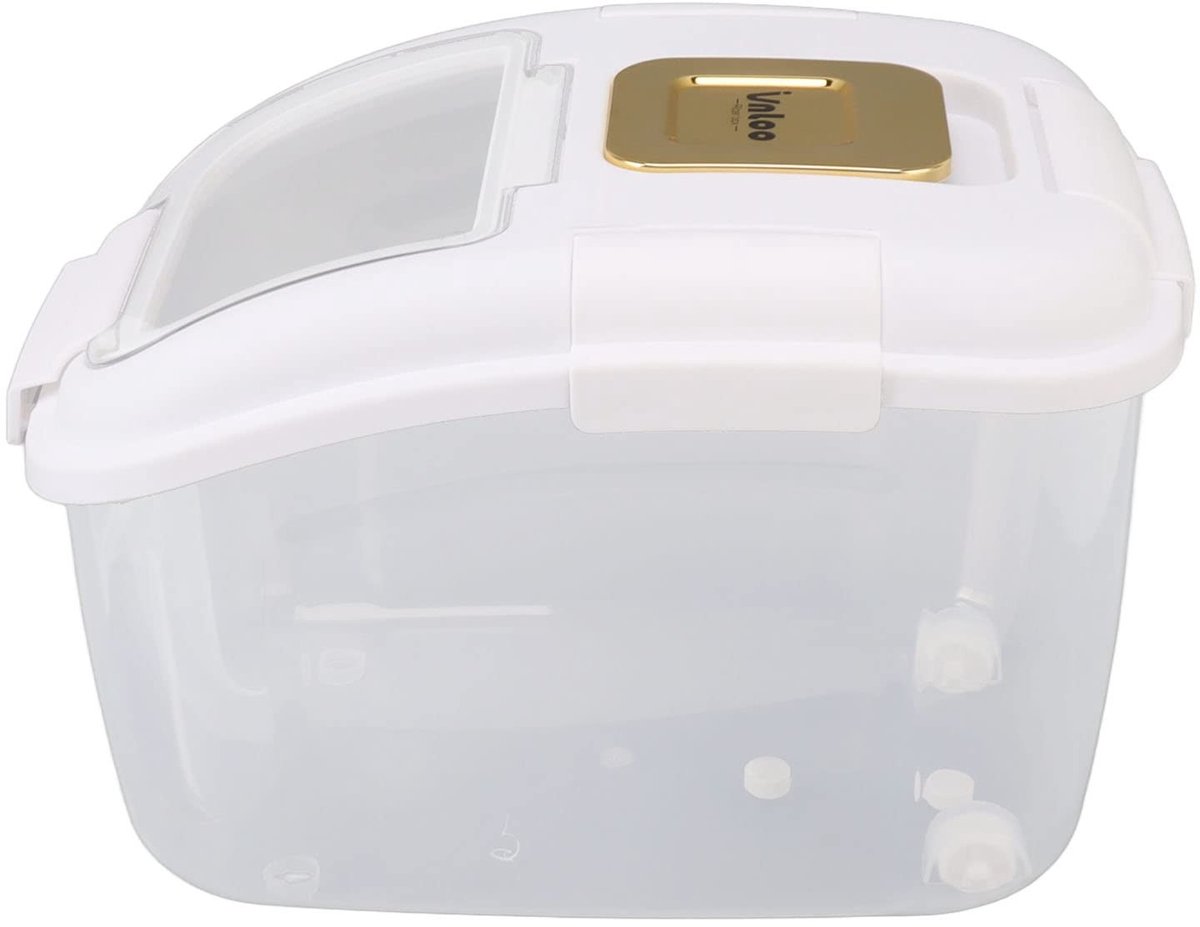 Allecto - Rijst Opslagemmer - Graan Organizer Box - Duurzaam en stevig - 5KG - Noten en meel - Ideaal voor thuisgebruik - Vaatwasserbestendig