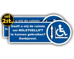 Jerma - Rolstoellift aanwezig in de auto - 2 st - 20x10 cm - Vinyl - zelfklevend - krasbestendig