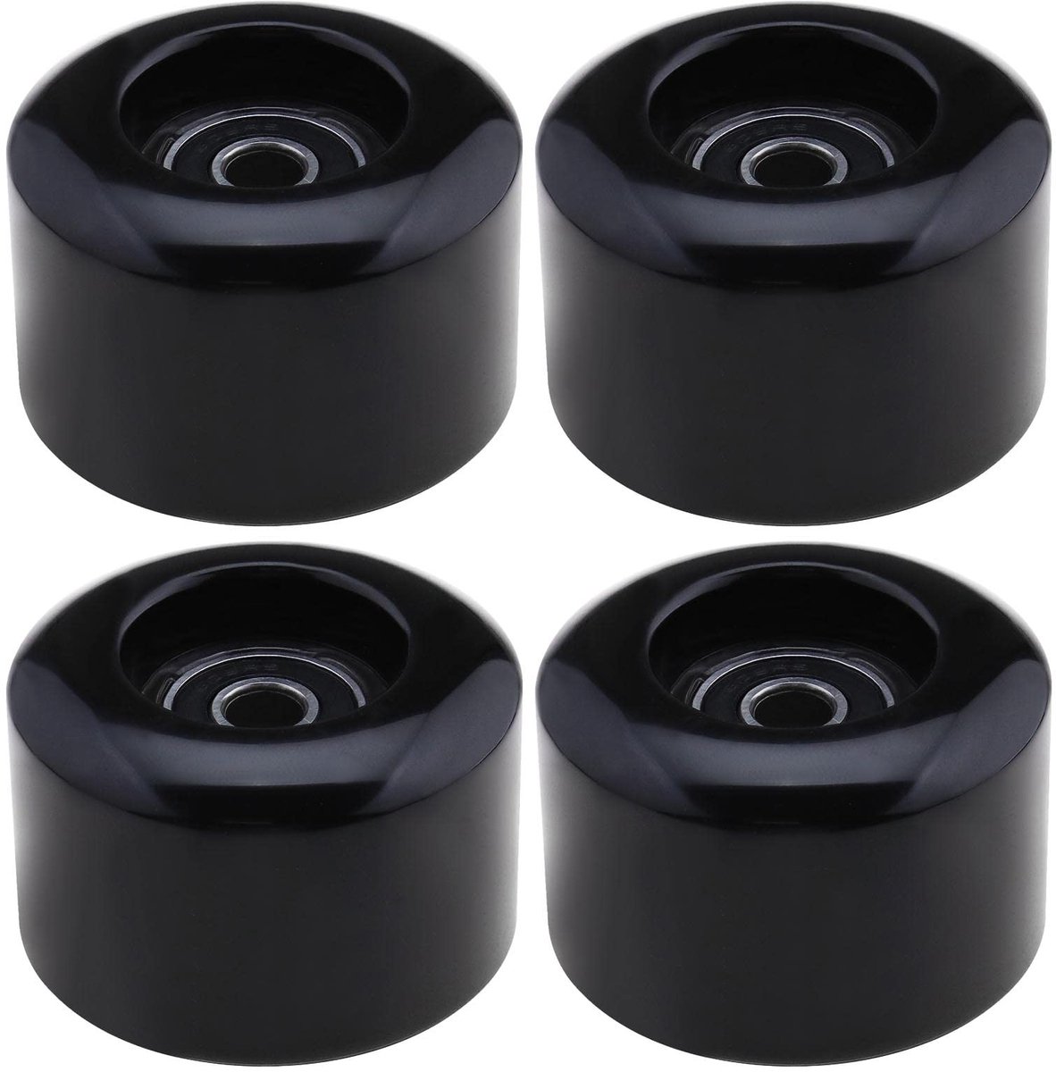 Allecto Rolschaatsen Wielen Vervangwielen 54mm PU 80A Hardheid – Quad-schaatsen Met ABEC-9 Lagertjes Geschikt voor Alle Quad-scha…