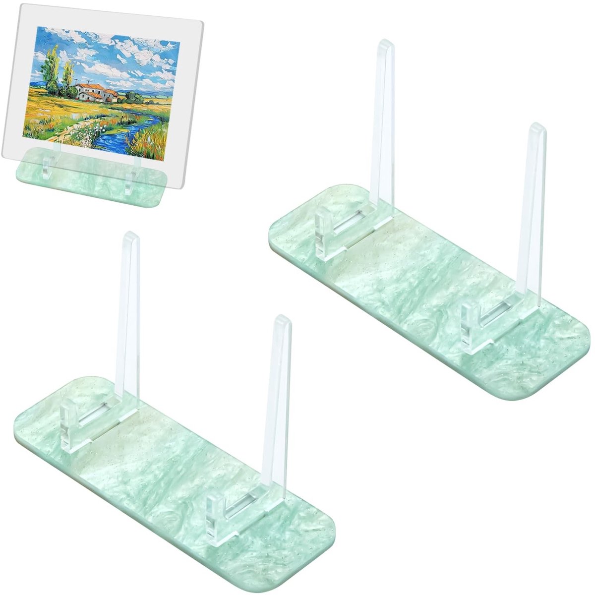 Allecto - Photo Stand - Acrylic Stand - 2 Stuks - Desktop Fotolijst - 5.2 mm - Houder voor Acryl Fotolijsten - Geschikt voor Dikte tot 16.5 mm - Li...