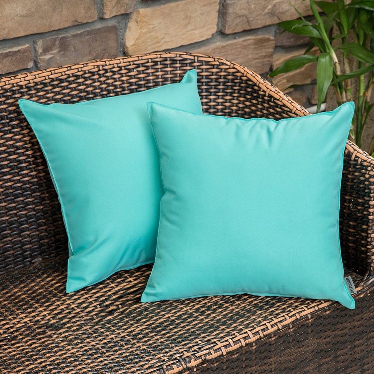 Allecto - Buiten Kussenhoezen - Waterdichte Kussenhoezen - Zacht en Comfortabel - Groen - Decoratieve Kussens - Geschikt voor Tuin en Sofa