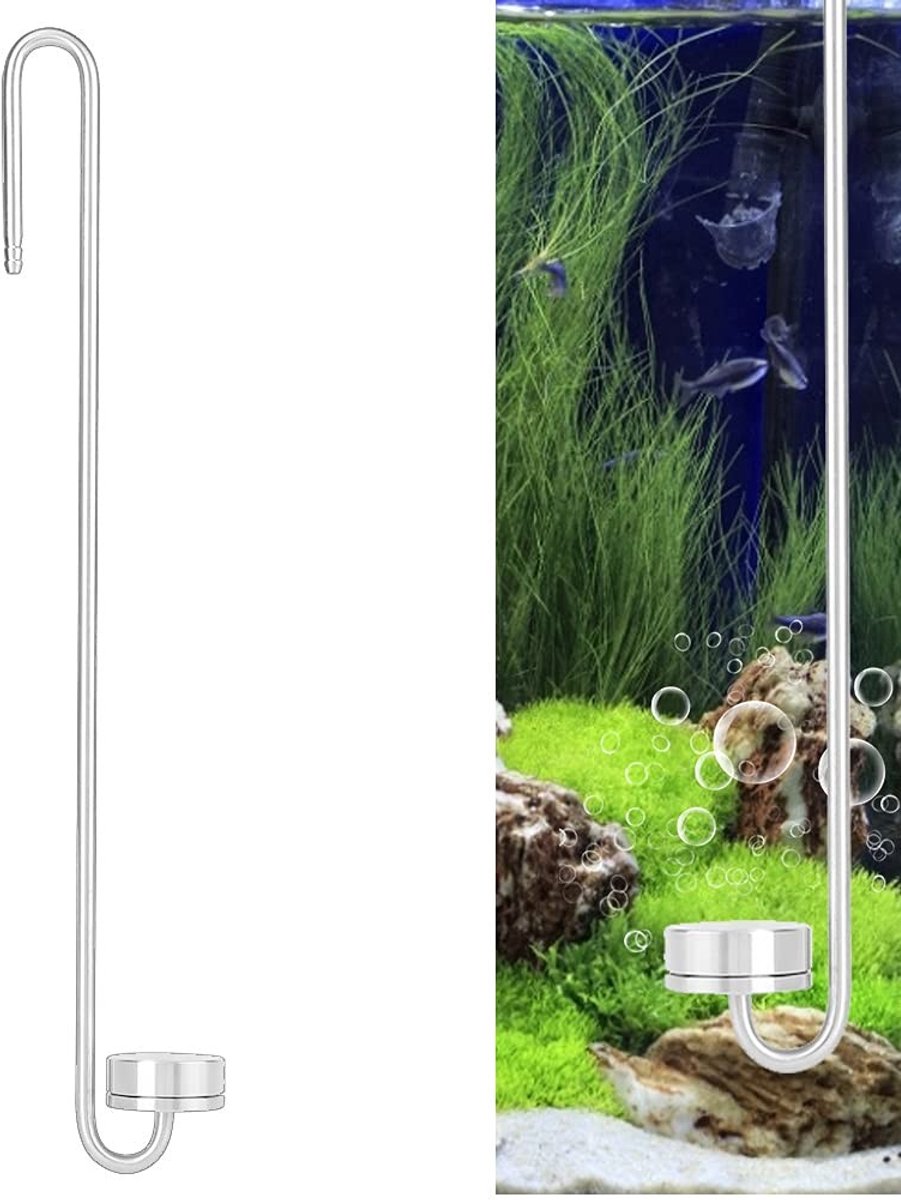 Allecto - CO2 Diffuser - Aquarium Planten - Duurzaam Ontwerp - 35 cm - Staal - Effectieve Beluchting - Geschikt voor Vissen