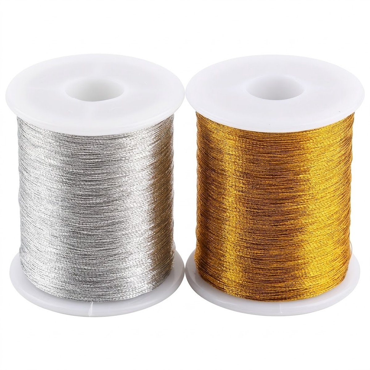 Goudkleurig en zilverkleurig koord voor sieraden maken draad set 2 rollen 100 meter 150D dun sieraden draad ketting koord ring koord knutsel draad