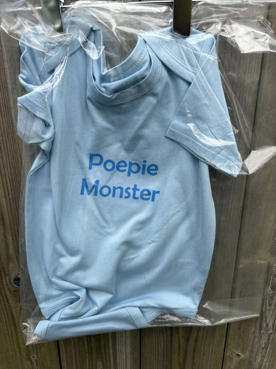 Baby romper Blauw met Tekst - Maat 12/18 maanden