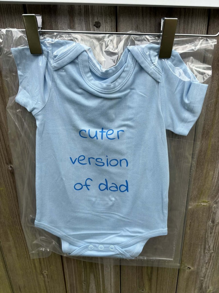 Baby romper Blauw met Tekst - Maat 6/9 maanden