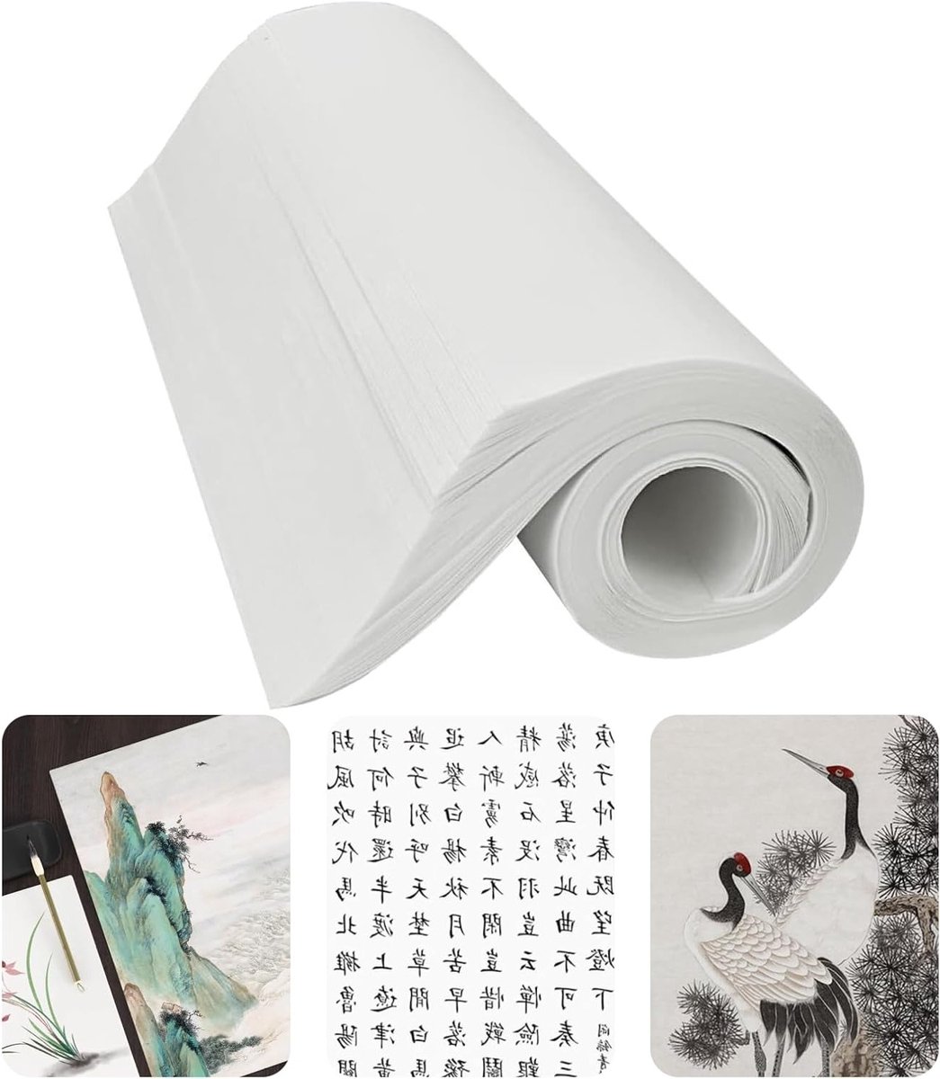 120 Stuks Rijstpapier Xuan Papier voor Chinese Calligrafie en Schilderkunst 35 x 25 cm, Ideaal voor Kunstenaars en Hobbyisten