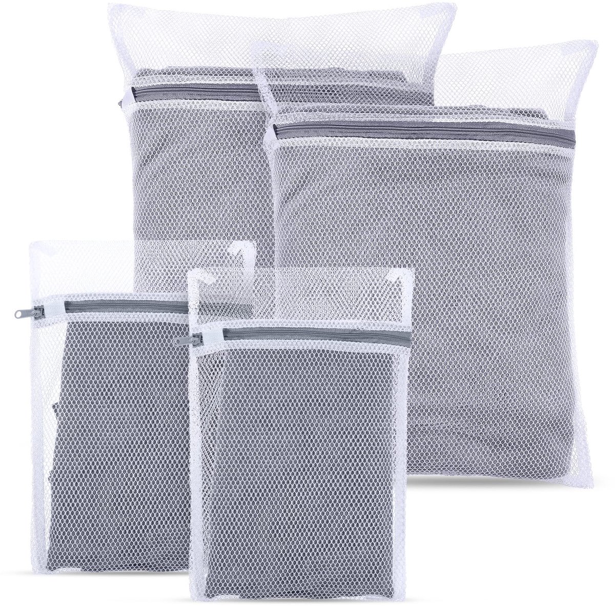 MTTProducts - Waszakken - Mesh Waszakken - Bescherming voor Kleding - 30 x 20 cm en 40 x 30 cm - Voor Ondergoed en Baby Kleding - Inclusief 3 Stuks