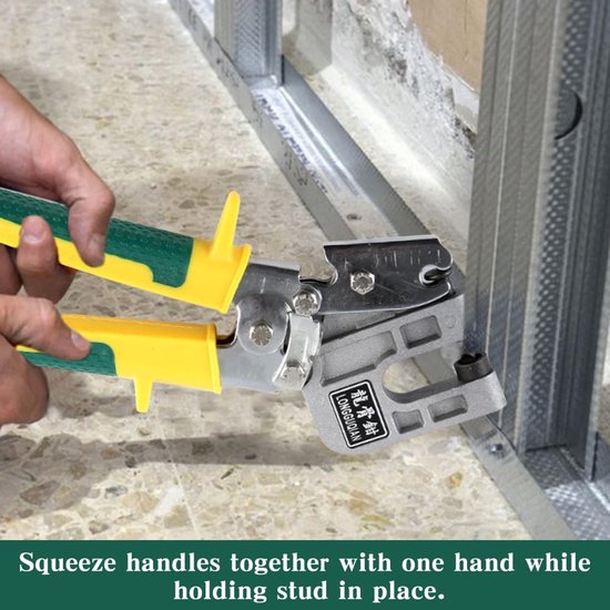 MTTProducts - Bolt Press Lock - Crimping Pliers - Handig voor metaalwerk - 250 mm - Ideaal voor drywall installatie - Groen & Geel van Mttproducts — afbeelding 4
