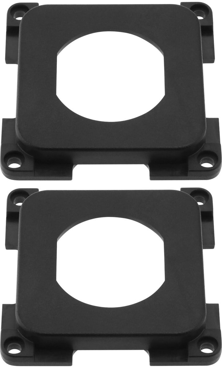 Allecto - C-Line Montageplaat - USB Autolader - Duurzaam en stevig - Zwart - Geschikt voor Camper en Boot - 2 stuks
