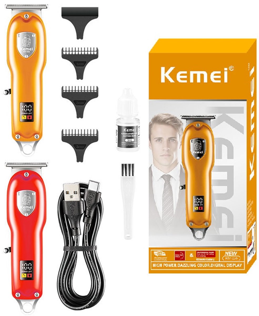 Kemei KM-026 Electric Mini Hair Salon Barber Shop Clipper Cordless Shaving Hair Trimmer Cutting Machine