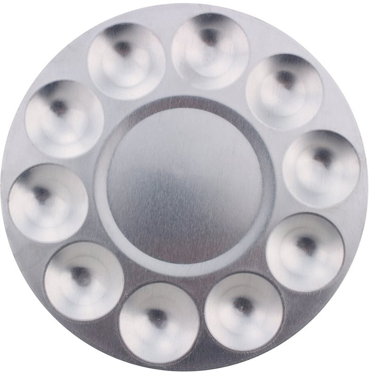 aladdien - 10-hole palette - kleur mengen - set van 2 - ideaal voor kunstenaars - aluminium - voor kunst en creativiteit - perfect voor kinderen en ..
