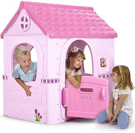 Feber Speelhuis - Roze speelhuisje voor meisjes - Geschikt voor buiten - 3+ jaar