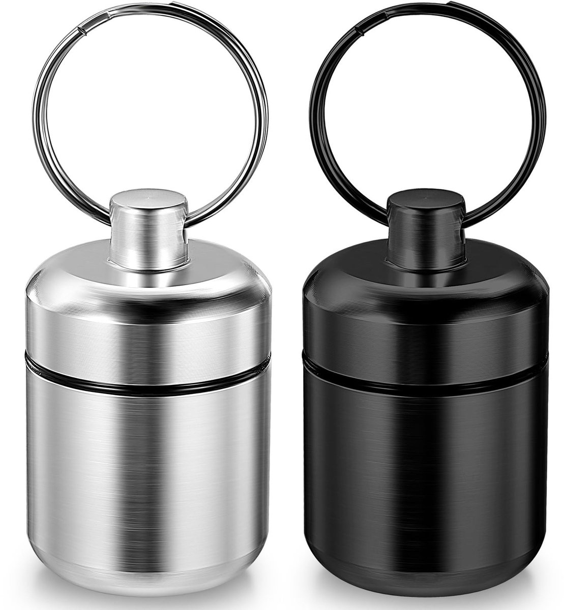 NTHProducts - Mini Pill Box - Waterdichte pillendoos - Compact formaat - Sleutelhanger pillendoos - Ideaal voor reizen - Diameter 3 cm