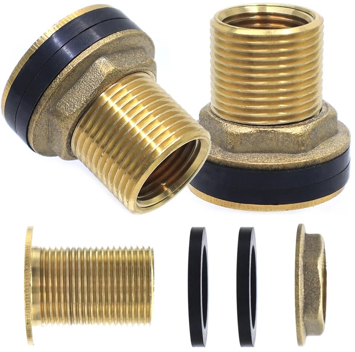 NTHProducts - Wateraansluiting - Koppeling - Hoogwaardige afdichting - 3/4" x 1/2" - Voor watertanks en kranen - Duurzaam en corrosiebestendig - Gesch