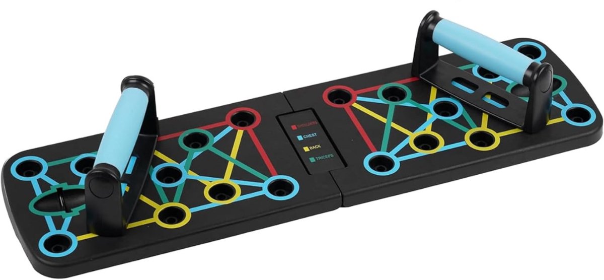 RUX® Push-upbord - Parallettes - Push-upbord - Zwart - 64cm x 18cm x 2cm