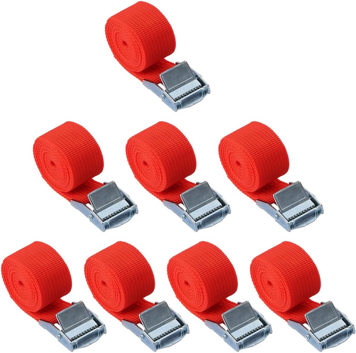 Set van 13 verstelbare spanbanden van 1 m lang en 25 mm breed met clipsluiting, ideaal voor het bevestigen van motorframes en andere toepassingen