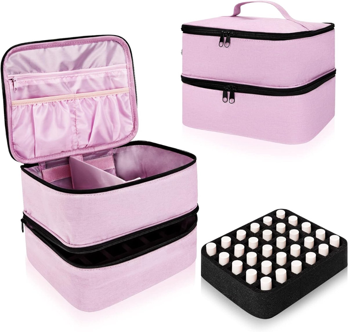RUX® Nagellak Koffer - Nagellak - Grijs - 25cm x 20cm x 19cm