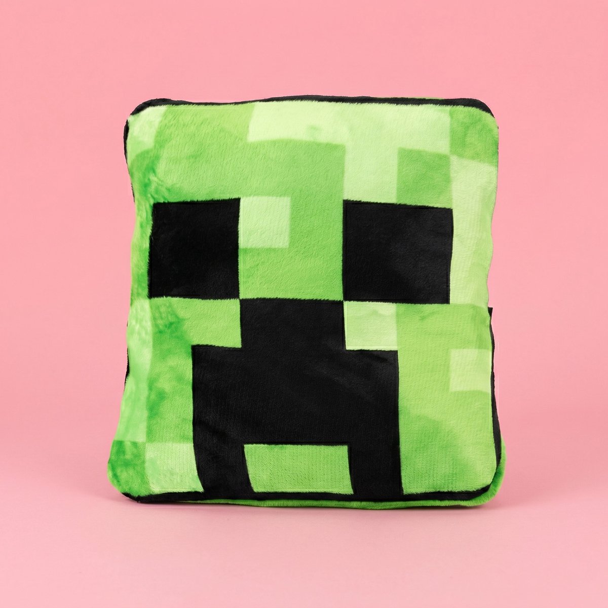 Minecraft Creeper 2?in?1 Cushion Blanket – Officieel Gelicentieerde Zachte Opvouwdeken, 12