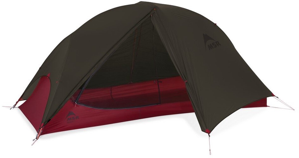 MSR FreeLite 1 V3 - Tent Green - Lichtgewicht - Semi-vrijstaand - 3 Seizoenen