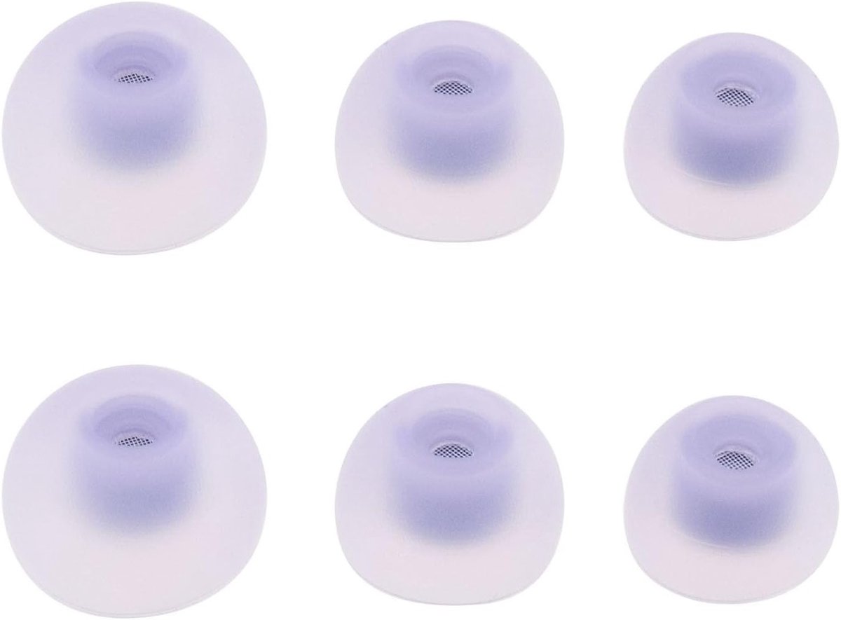3 Pairs Silicone Vervangende Oordopjes voor Samsung Galaxy Buds 2 - Kleine, Medium en Grote Maten, Paars