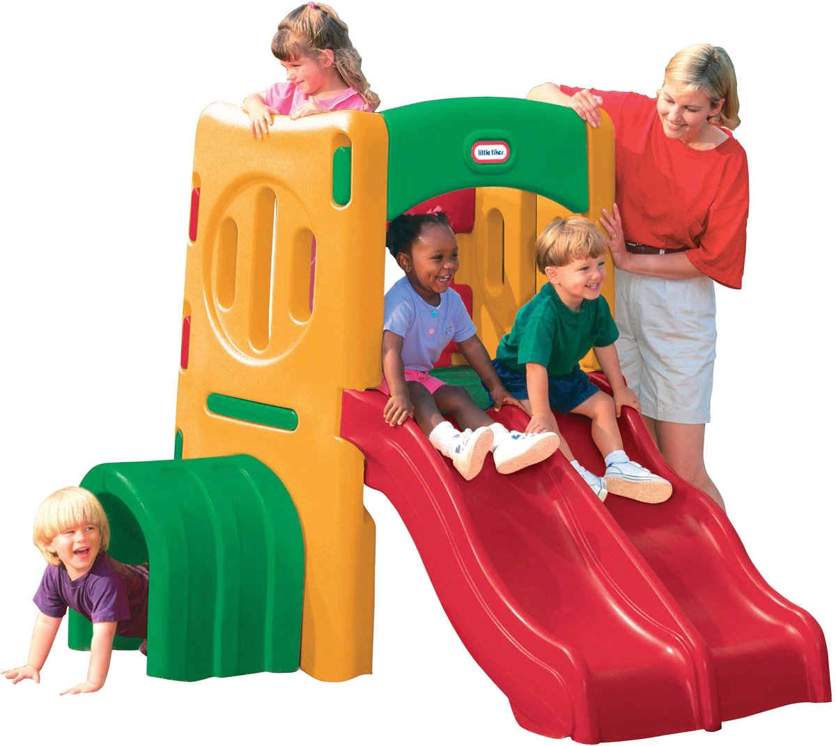 Little Tikes Outdoor Klimtoestel met Tunnel en Glijbaan