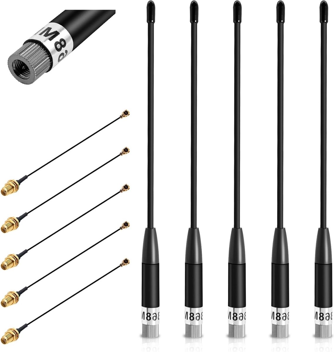 Omni Antenne 868MHz met 10dBi Gain en 19.5cm Lengte - Geschikt voor ESP32, LoRa 32 V3 en Lange Bereik Toepassingen met SMA en U.FL IPX Aansluitingen