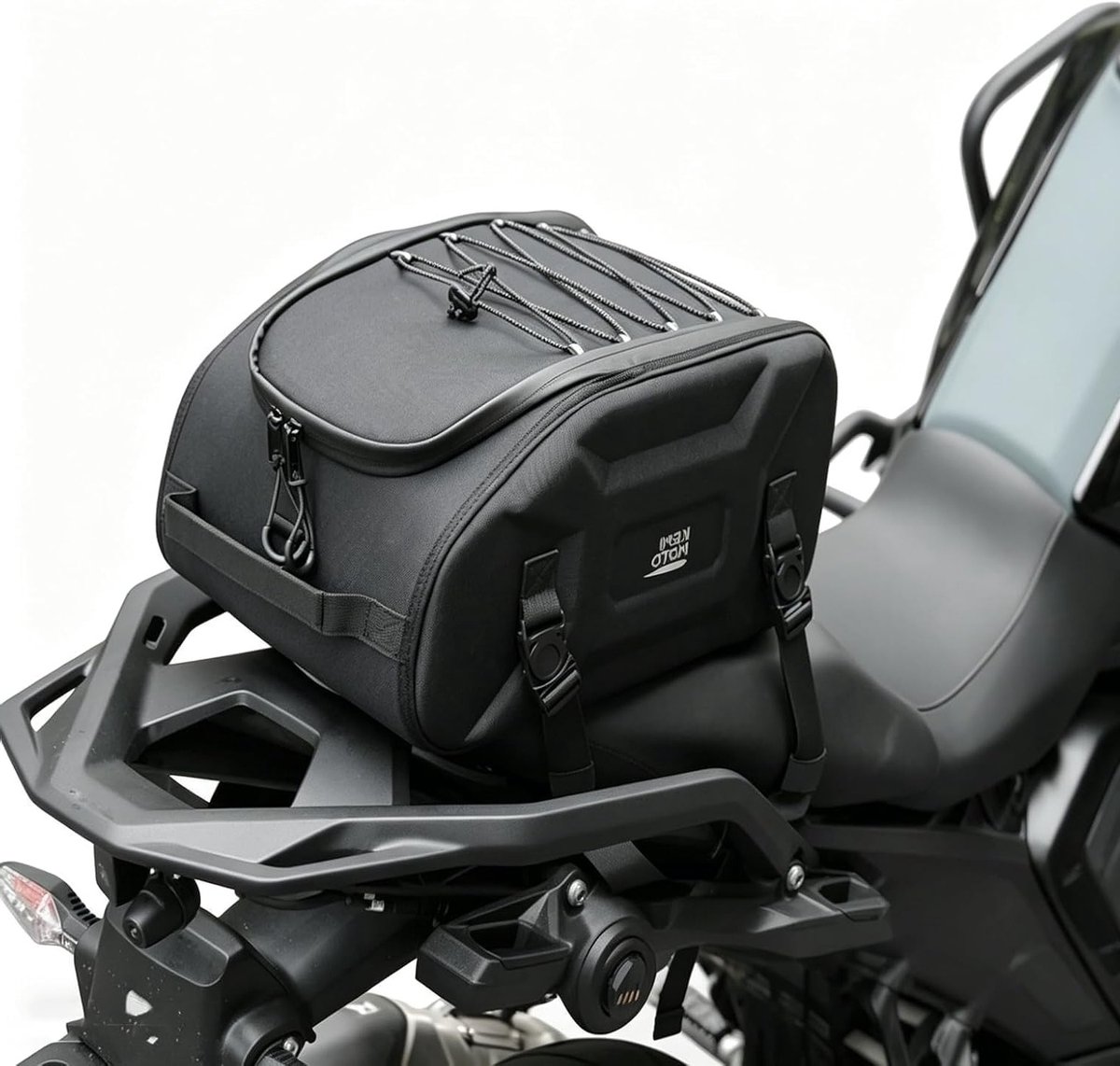 Achtertas voor motorfiets, waterdicht en multifunctioneel, 13 liter, zittas en helmtas met reflecterende elementen
