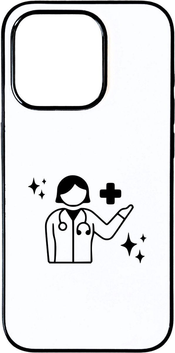 Hacebo® - Dokter telefoonhoesje - Dokter - Verpleegkundige - telefoonhoesjes - Verpleegkundige - dankjewel - Ziekenhuis - Verpleegster - hoesje geschikt voor iPhone 15 Pro