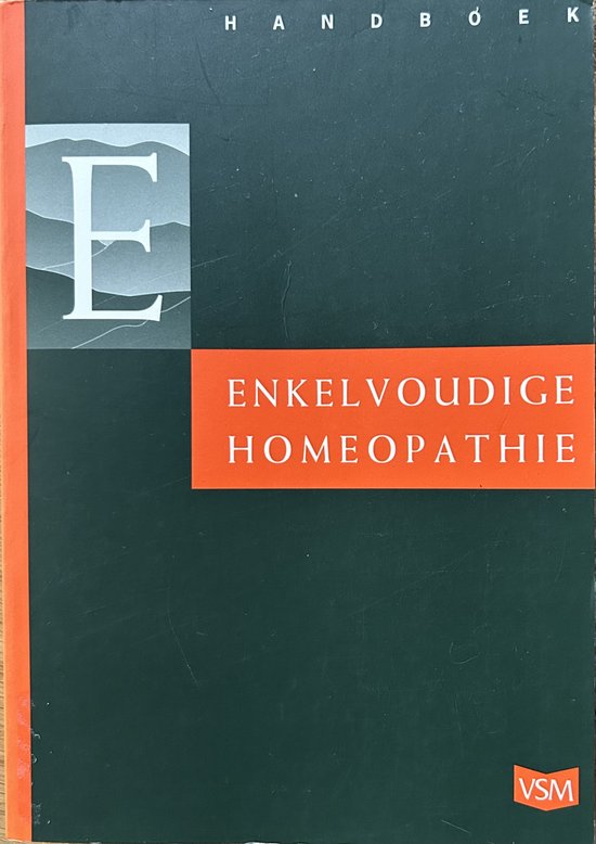 Le manuel VSM 'Homeopathie Simple' avec un grand E et une bande orange.