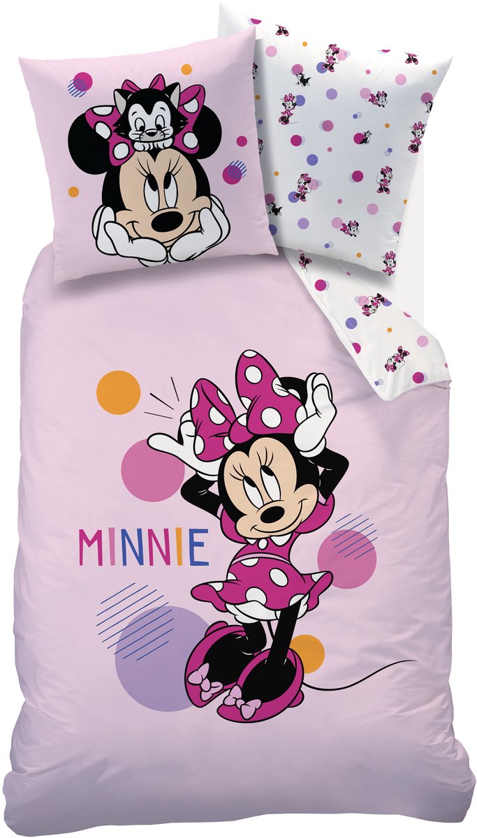 Disney Minnie Mouse Dekbedovertrek Jolie - 140 x 200 + 63 x 63 cm - Katoen