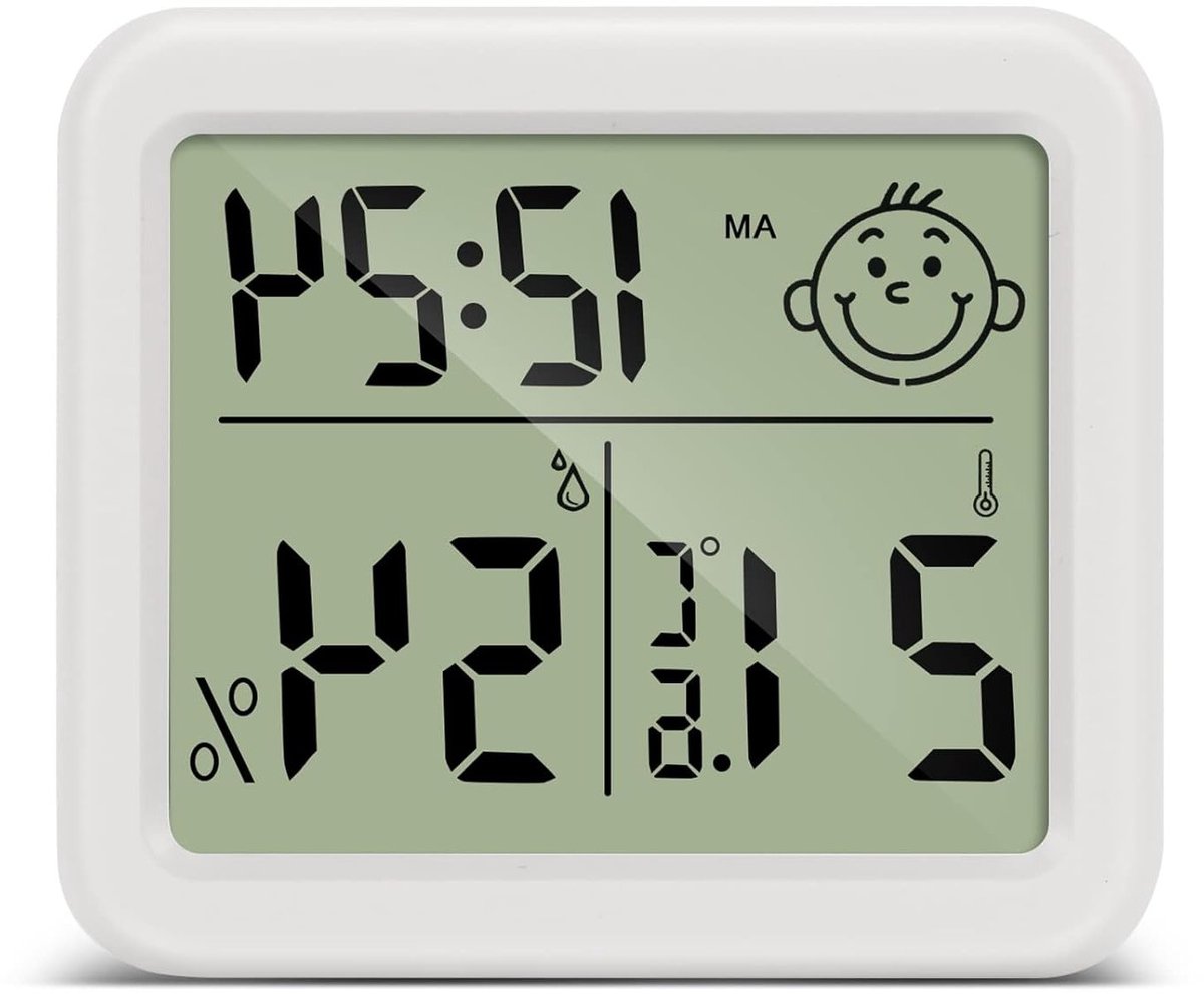 Temparatuurmeter Binnen - Thermometer Binnen - Luchtvochtigheidsmeter - Hygrometer - Weerstation Binnen