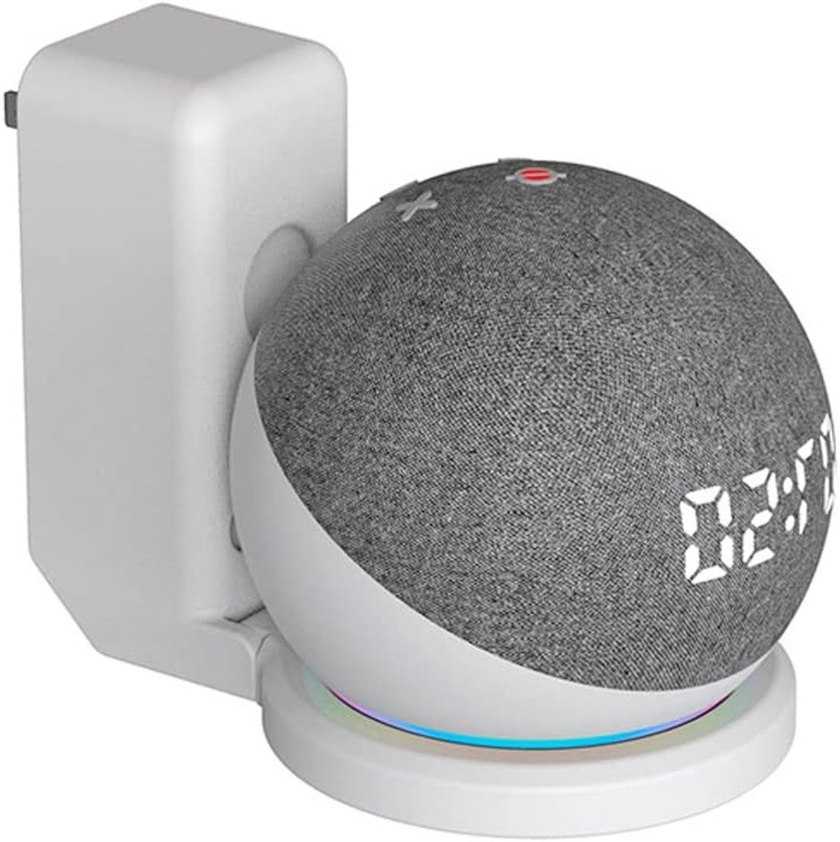 Wandhouder voor Echo Dot 4 en 5 met Kabelbeheer, Schroefloze Montage, Ideaal voor Speakers en Accessoires